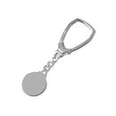 Silver 925 High Polished Round Keychain - KEYCHAIN14 | Silver Palace Inc.