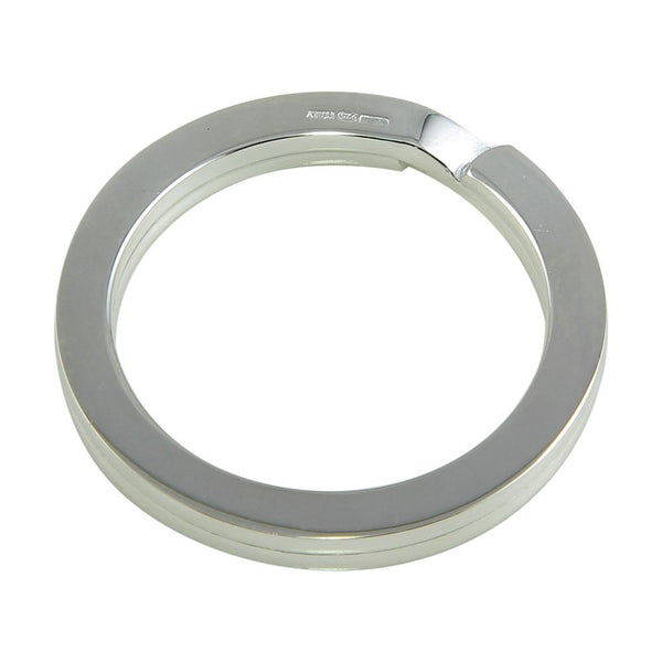 Silver 925 High Polished Circle Keychain - KEYCHAIN19 | Silver Palace Inc.