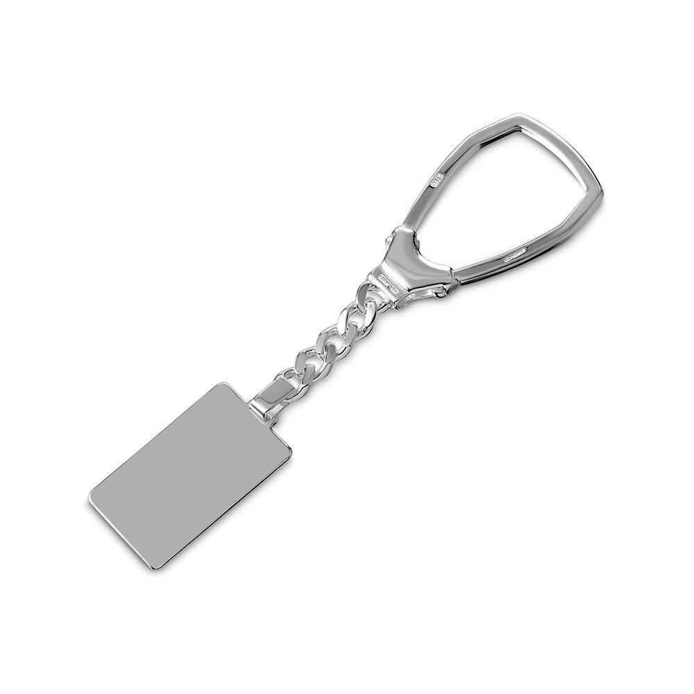 Silver 925 High Polished Rectangle Key Chain - KEYCHAIN9 | Silver ...