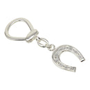 Silver 925 Rhodium Plated Horseshoe Keychain - KEYCHAIN29 | Silver Palace Inc.