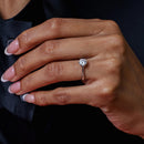 Rhodium Plated 925 Sterling Silver 1 Carat Moissanite Ring - MBGR00001