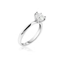 Rhodium Plated 925 Sterling Silver 1 Carat Moissanite Ring - MBGR00001