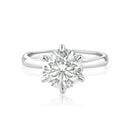 Rhodium Plated 925 Sterling Silver 3 Carat Moissanite Ring - MBGR00003 | Silver Palace Inc.