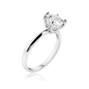 Rhodium Plated 925 Sterling Silver 3 Carat Moissanite Ring - MBGR00003
