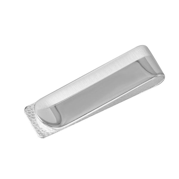 Silver 925 High Polished And Matte Finished Money Clip - MONEYCLIP4 | Silver Palace Inc.