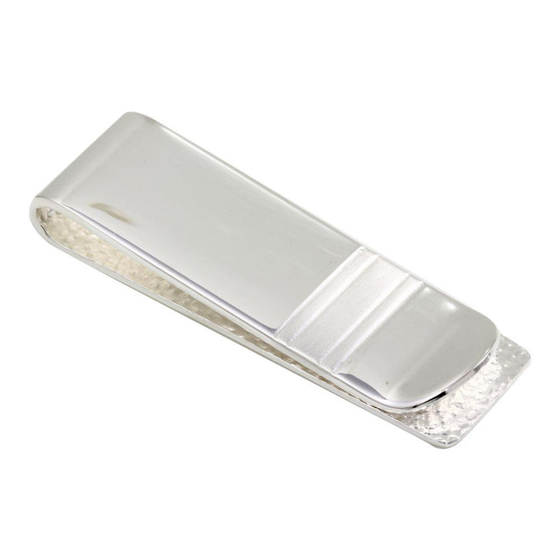 Silver 925 Rhodium Plated Money Clip with Matte Bar - MONEYCLIP10 | Silver Palace Inc.