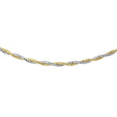 Silver 925 2 Toned 2 Layer Omega Spring 180 Chain Rhodium and Gold Plated 2.7mm - CH904 GP | Silver Palace Inc.