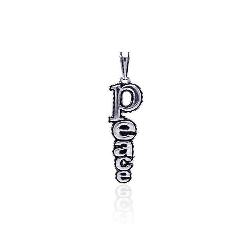 Silver 925 Oxidized Peace  Pendant - OXP00004 | Silver Palace Inc.