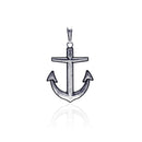Silver 925 Oxidized Anchor Pendant - OXP00018 | Silver Palace Inc.