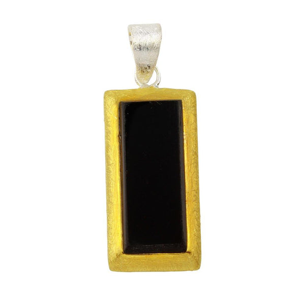 Closeout-Silver 925 Tri-Color Bar Pendant - P 640350 | Silver Palace Inc.