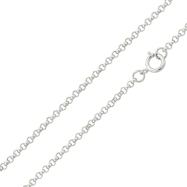 Silver 925 Rhodium Plated Rolo 030 Chain 2.1mm - CH231 RH | Silver Palace Inc.