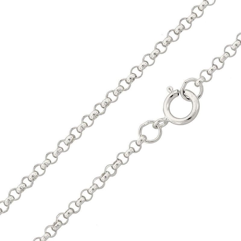 Silver 925 Rhodium Plated Rolo 035 Chain 2.6mm - CH232 RH | Silver Palace Inc.