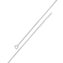 Silver 925 Rhodium Plated Adjustable Extension Chain 1.2mm - S025RH-SPRING | Silver Palace Inc.