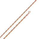 Silver 925 Rose Gold Plated Singapore 020 Chain 1.2mm - CH166 RGP | Silver Palace Inc.