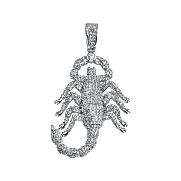 thumbnail image 2 of Men's Sterling Silver Hip Hop Plug Pendant – Micro Pave CZ, Ice Effect 2 of 6