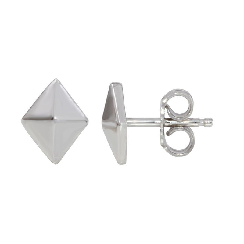 Silver 925 Rhodium Plated Stud Earrings - SOE00016 | Silver Palace Inc.