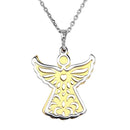 Silver 925 Rhodium Plated Angel Necklace - SOP00013 | Silver Palace Inc.