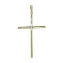 Silver 925 Gold Plated Engraved Cross Pendant - SOP00022 | Silver Palace Inc.
