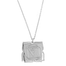 Silver 925 Rhodium Plated Muladhara Chakra Symbol Necklace - SOP00053 | Silver Palace Inc.
