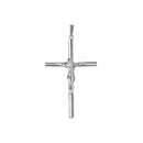 Silver 925 Cylinder High Polished Cross Pendant - SOP00108 | Silver Palace Inc.