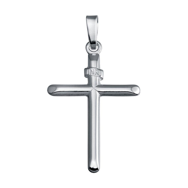 Silver 925 Silver Finish High Polished Cross Pendant - SOP00141 | Silver Palace Inc.