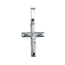 Silver 925 Silver Finish High Polished Crucifix Pendant - SOP00142 | Silver Palace Inc.