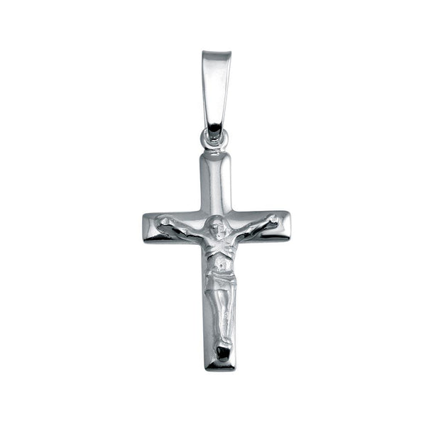 Silver 925 Silver Finish High Polished Crucifix Pendant - SOP00142 | Silver Palace Inc.