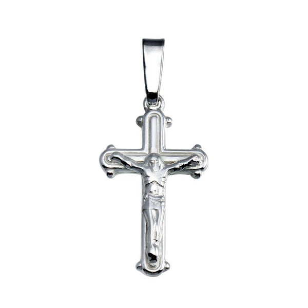Silver 925 Silver Finish High Polished Crucifix Pendant - SOP00143 | Silver Palace Inc.
