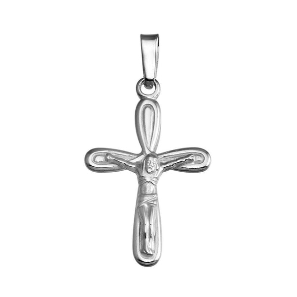 Silver 925 Silver Finish High Polished Infinite Crucifix Pendant - SOP00144 | Silver Palace Inc.