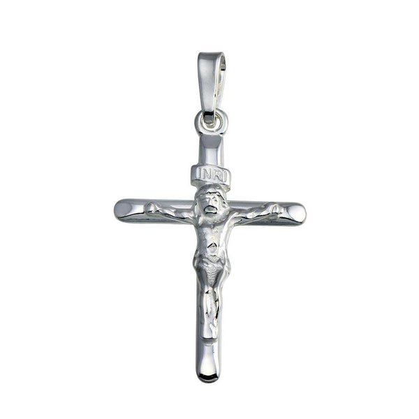 Silver 925 Silver Finish High Polished Crucifix Pendant - SOP00145 | Silver Palace Inc.