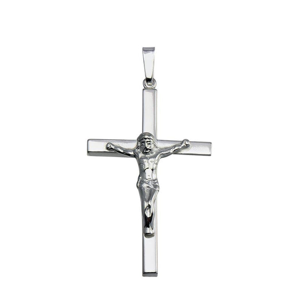 Silver 925 Silver Finish High Polished Crucifix Pendant - SOP00146 | Silver Palace Inc.