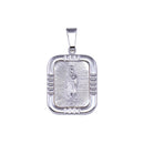 Silver 925 High Polished Nuestra SeÃƒ±ora de Guadalupe Square Pendant - SOP00176 | Silver Palace Inc.