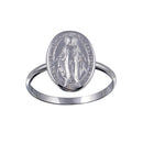 Silver 925 High Polished Mary Medallion Ring - SOR00026 | Silver Palace Inc.