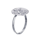 High Polished 925 Sterling Silver Disc Angel Design Ring - SOR00030