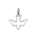 Rhodium Plated 925 Sterling Silver Dove Pendant - SPP00003 | Silver Palace Inc.