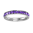 Banda de eternidad con circonita cúbica de acero inoxidable febrero - SSR15FEB