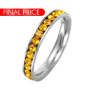Stainless Steel CZ Eternity Band November - SSR15NOV | Silver Palace Inc.
