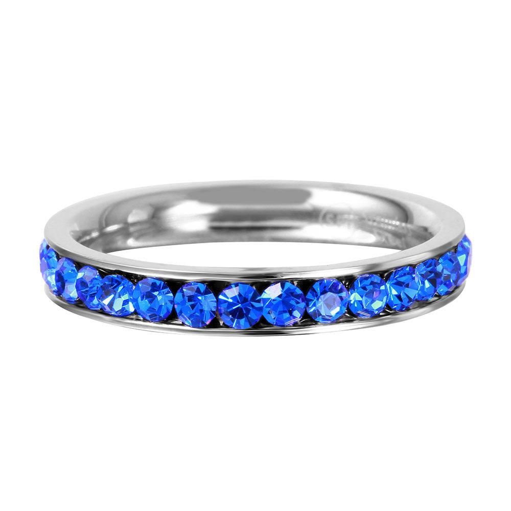 Alianza de eternidad con circonita cúbica de acero inoxidable Septiembre - SSR15SEP