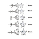 Silver 925 Snap On CZ Star Pendant - STUD STR CL | Silver Palace Inc.