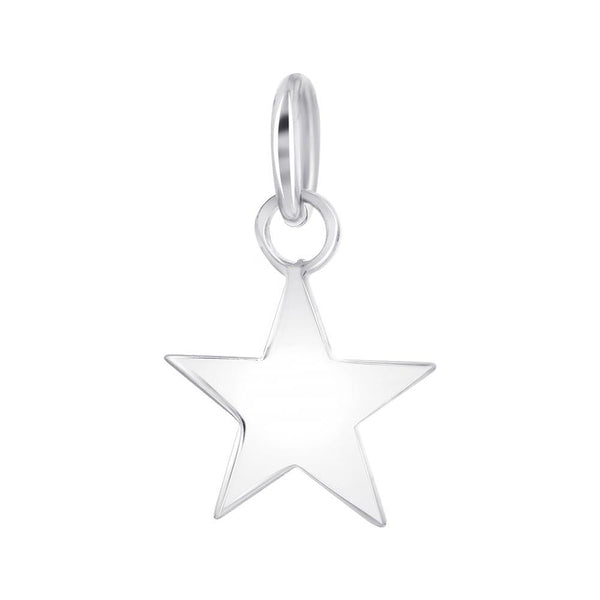 Silver 925 High Polished Engravable Star Charm - STAR01 | Silver Palace Inc.