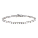Silver 925 Rhodium Plated Clear CZ Tennis Bracelet - STB00008 | Silver Palace Inc.