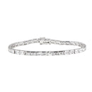 Silver 925 Rhodium Plated Clear Baguette CZ Tennis Bracelet - STB00014 | Silver Palace Inc.