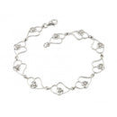 Silver 925 Rhodium Plated Open Multi Heart Clear CZ Tennis Bracelet - STB00483 | Silver Palace Inc.