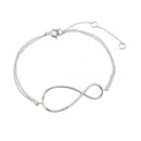 Silver 925 Rhodium Plated Exaggerated Infinity Sign Bracelet - STB00496RHD | Silver Palace Inc.