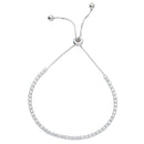 Silver 925 Rhodium Plated CZ Lariat Bracelet - STB00534 | Silver Palace Inc.