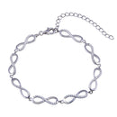 Silver 925 Clear CZ Infinity Tennis Bracelet - STB00578 | Silver Palace Inc.