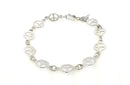 Silver 925 Rhodium Plated Multi Peace Sign Bracelet - STB00446 | Silver Palace Inc.