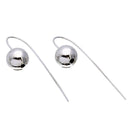 Silver 925 Rhodium Plated Bead Earrings with Hanging Post  - STE01079 | Silver Palace Inc.