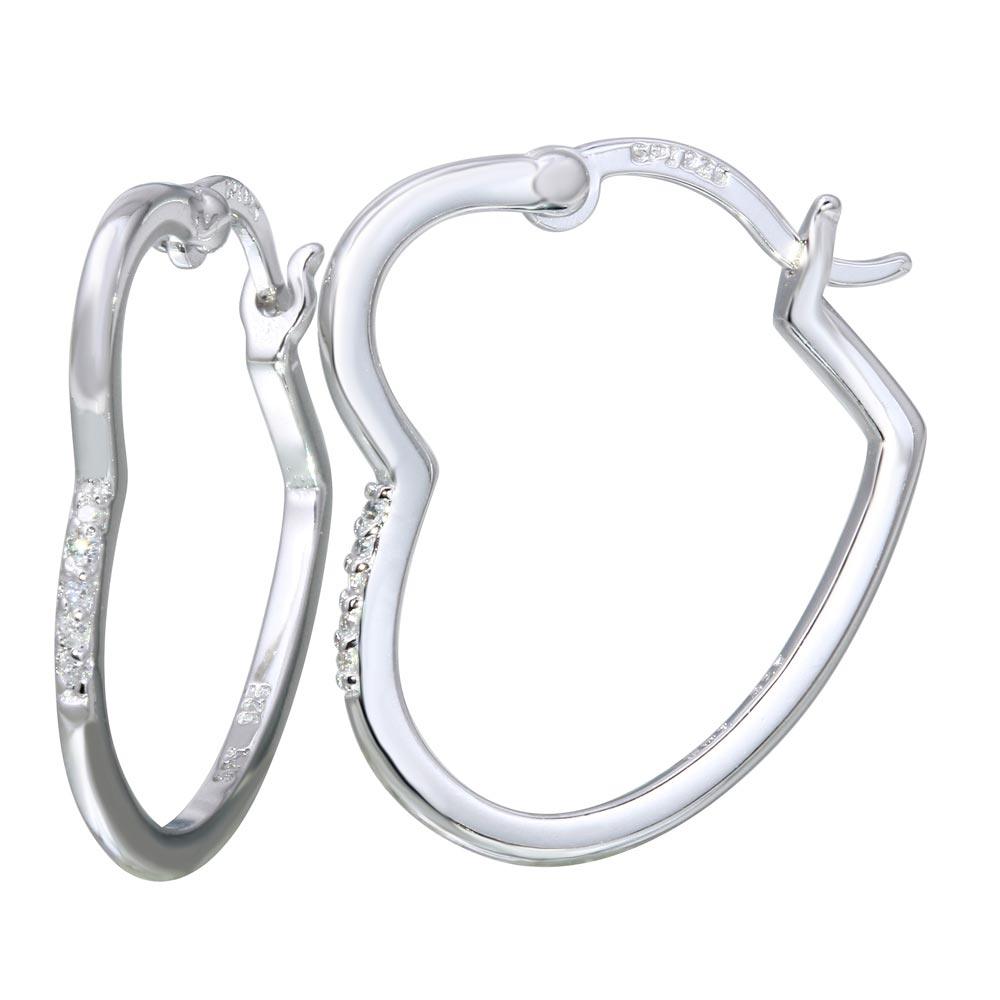 Sterling Silver Heart Earrings - Silver Palace Inc.