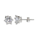 Silver 925 Rhodium Plated Star Stud Earrings - STE01148RH | Silver Palace Inc.
